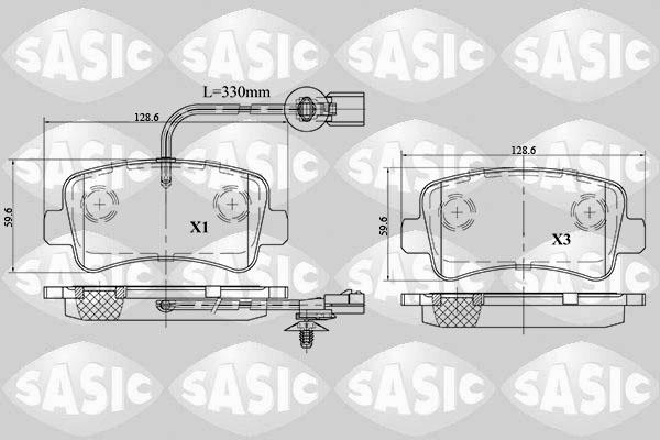 Sasic 6214021 - Тормозные колодки, дисковые, комплект autospares.lv