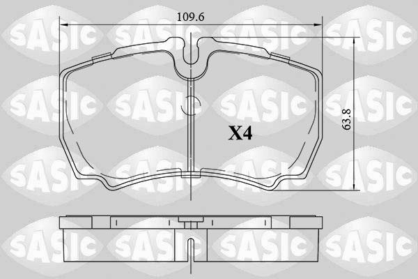 Sasic 6216090 - Тормозные колодки, дисковые, комплект autospares.lv