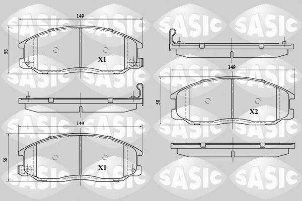 Sasic 6216093 - Тормозные колодки, дисковые, комплект autospares.lv