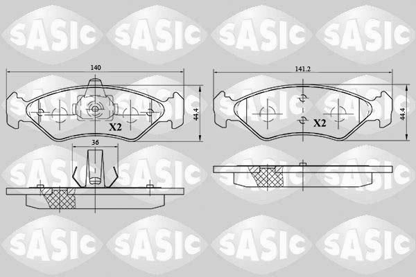 Sasic 6216049 - Тормозные колодки, дисковые, комплект autospares.lv