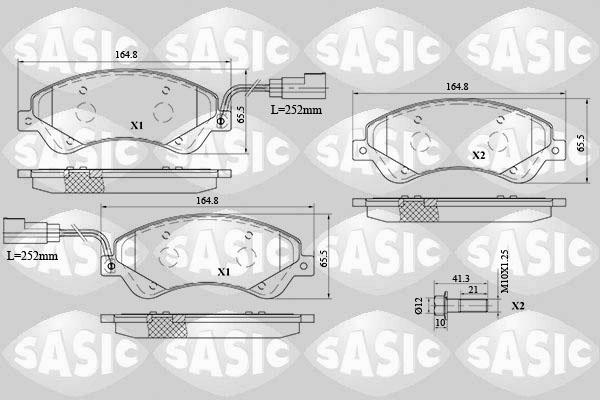 Sasic 6216042 - Тормозные колодки, дисковые, комплект autospares.lv