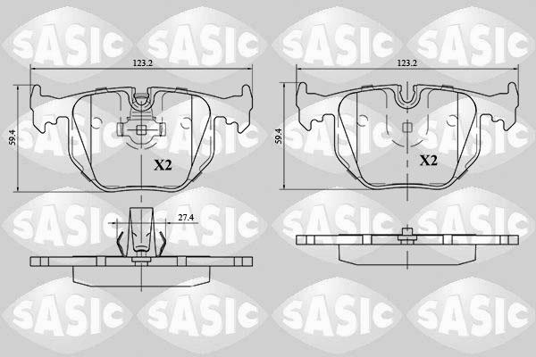 Sasic 6216054 - Тормозные колодки, дисковые, комплект autospares.lv