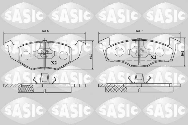 Sasic 6216051 - Тормозные колодки, дисковые, комплект autospares.lv