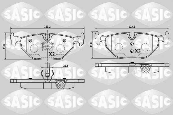 Sasic 6216053 - Тормозные колодки, дисковые, комплект autospares.lv