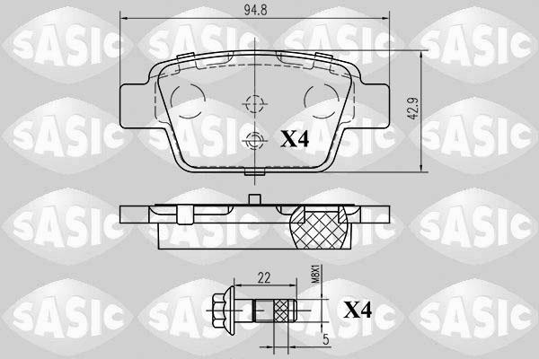 Sasic 6216065 - Тормозные колодки, дисковые, комплект autospares.lv