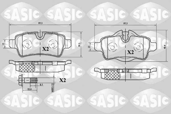 Sasic 6216062 - Тормозные колодки, дисковые, комплект autospares.lv