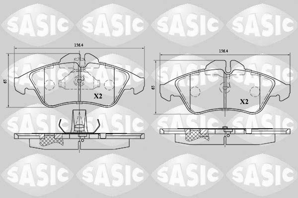 Sasic 6216067 - Тормозные колодки, дисковые, комплект autospares.lv