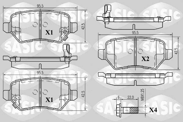 Sasic 6216008 - Тормозные колодки, дисковые, комплект autospares.lv