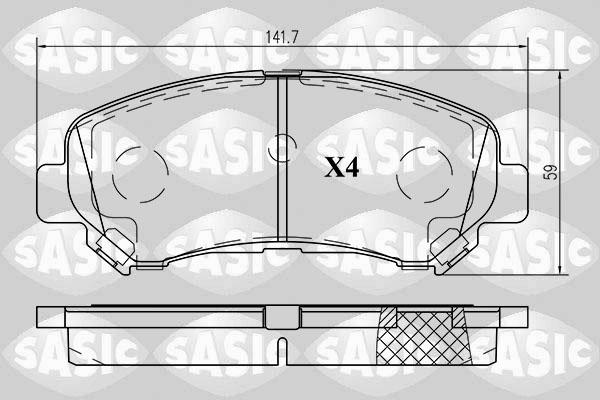 Sasic 6216019 - Тормозные колодки, дисковые, комплект autospares.lv