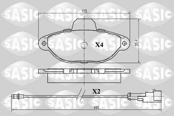 Sasic 6216010 - Тормозные колодки, дисковые, комплект autospares.lv
