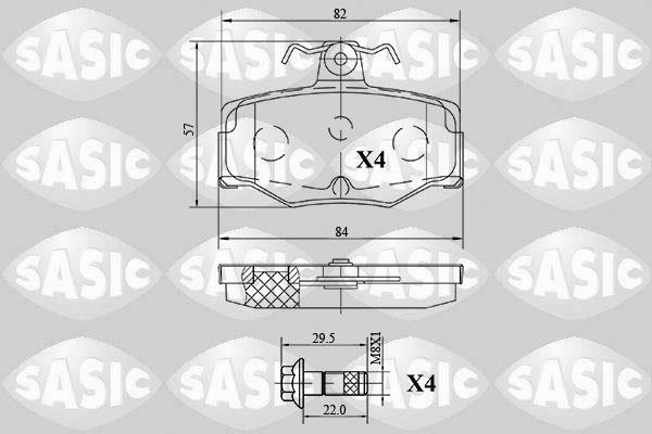 Sasic 6216084 - Тормозные колодки, дисковые, комплект autospares.lv