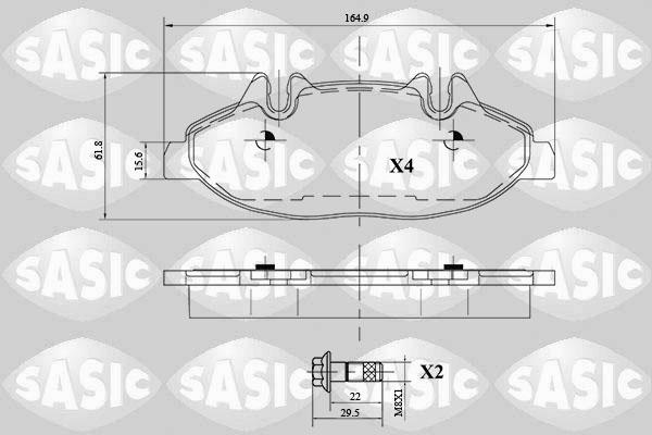 Sasic 6216081 - Тормозные колодки, дисковые, комплект autospares.lv