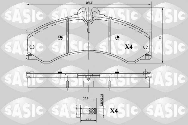 Sasic 6216087 - Тормозные колодки, дисковые, комплект autospares.lv