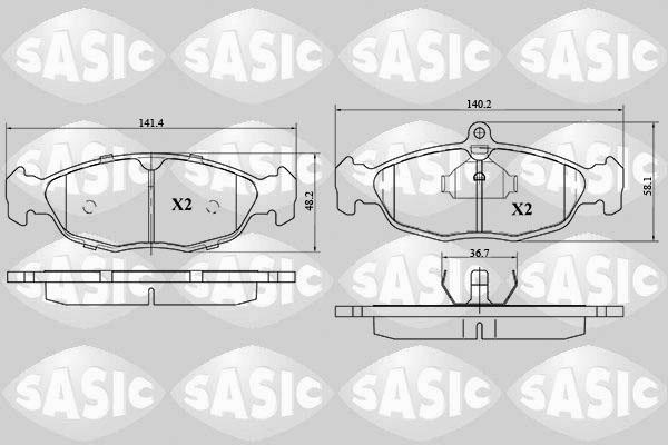 Sasic 6216029 - Тормозные колодки, дисковые, комплект autospares.lv