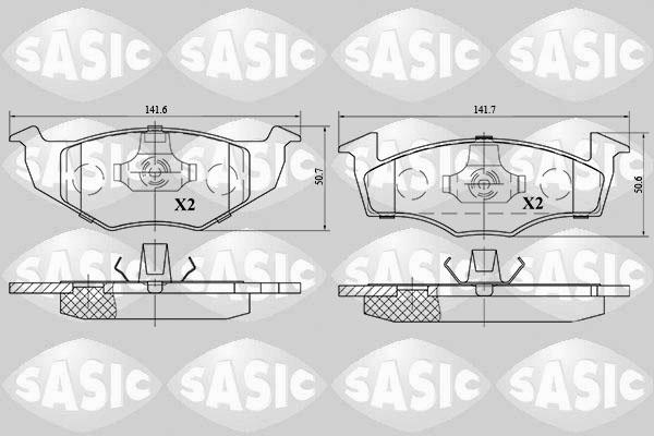 Sasic 6216028 - Тормозные колодки, дисковые, комплект autospares.lv