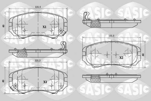 Sasic 6216071 - Тормозные колодки, дисковые, комплект autospares.lv