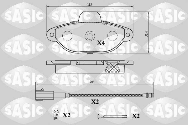 Sasic 6216194 - Тормозные колодки, дисковые, комплект autospares.lv