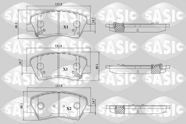 Sasic 6216195 - Тормозные колодки, дисковые, комплект autospares.lv