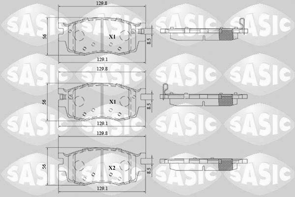 Sasic 6216198 - Тормозные колодки, дисковые, комплект autospares.lv