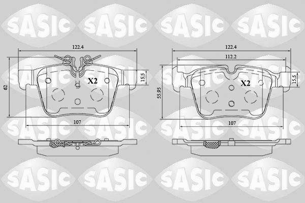 Sasic 6216193 - Тормозные колодки, дисковые, комплект autospares.lv