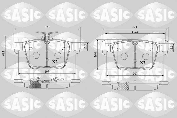 Sasic 6216197 - Тормозные колодки, дисковые, комплект autospares.lv