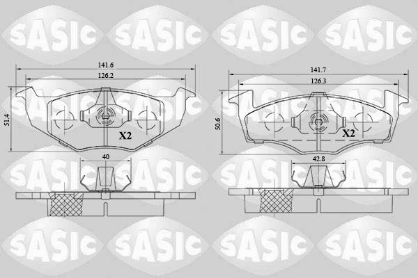 Sasic 6216145 - Тормозные колодки, дисковые, комплект autospares.lv