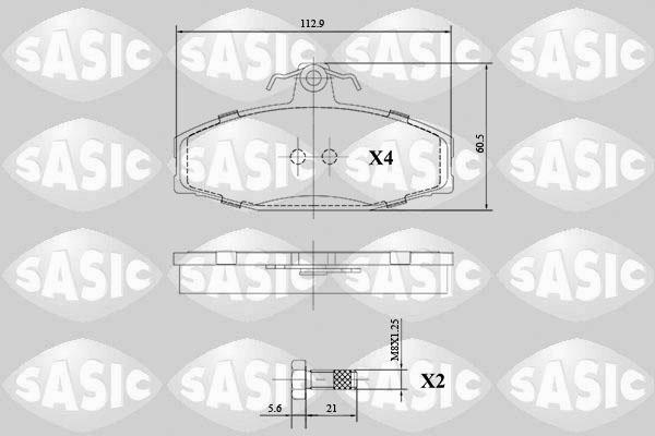 Sasic 6216141 - Тормозные колодки, дисковые, комплект autospares.lv