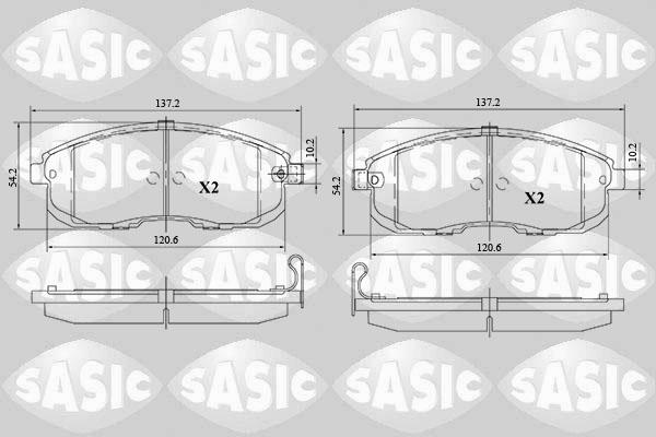 Sasic 6216169 - Тормозные колодки, дисковые, комплект autospares.lv