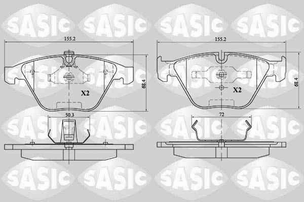 Sasic 6216104 - Тормозные колодки, дисковые, комплект autospares.lv