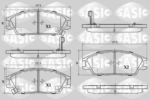 Sasic 6216100 - Тормозные колодки, дисковые, комплект autospares.lv