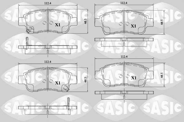 Sasic 6216107 - Тормозные колодки, дисковые, комплект autospares.lv