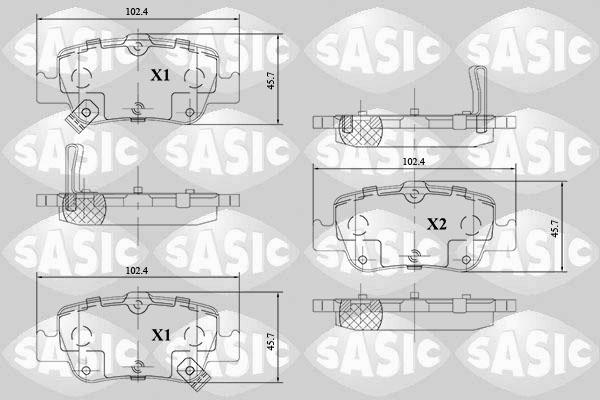 Sasic 6216110 - Тормозные колодки, дисковые, комплект autospares.lv