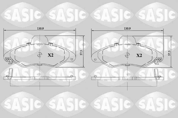 Sasic 6216111 - Тормозные колодки, дисковые, комплект autospares.lv