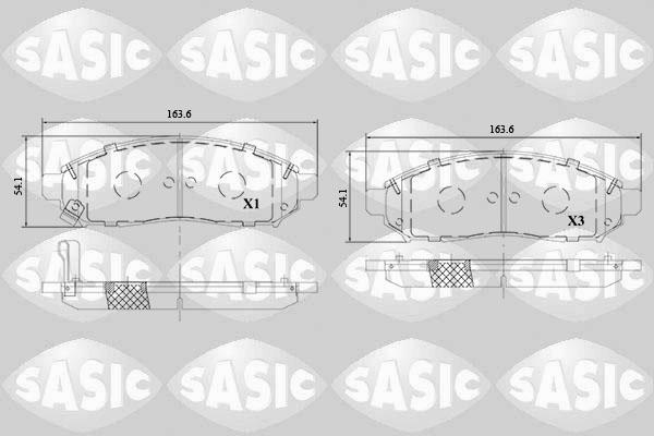 Sasic 6216118 - Тормозные колодки, дисковые, комплект autospares.lv