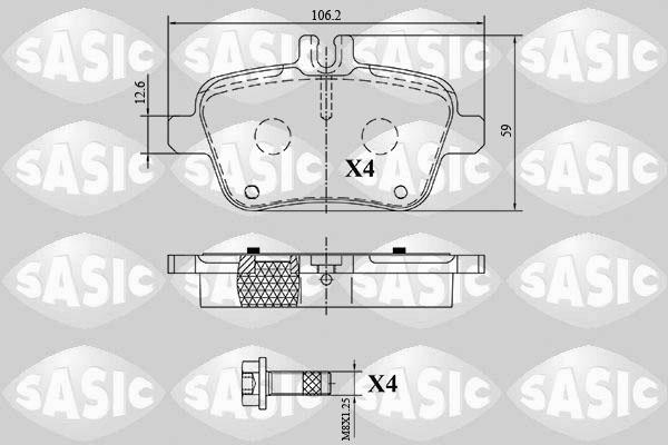 Sasic 6216184 - Тормозные колодки, дисковые, комплект autospares.lv