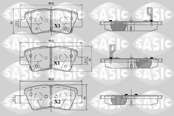 Sasic 6216183 - Тормозные колодки, дисковые, комплект autospares.lv