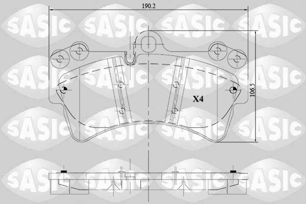 Sasic 6216131 - Тормозные колодки, дисковые, комплект autospares.lv