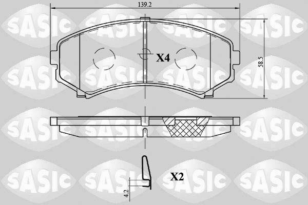 Sasic 6216138 - Тормозные колодки, дисковые, комплект autospares.lv