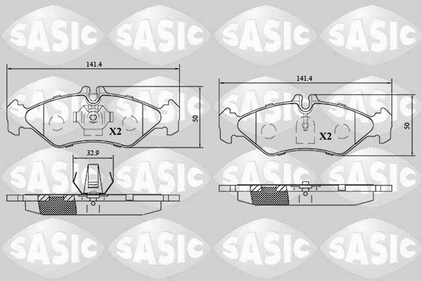 Sasic 6216132 - Тормозные колодки, дисковые, комплект autospares.lv