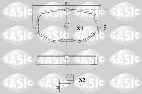 Sasic 6216123 - Тормозные колодки, дисковые, комплект autospares.lv