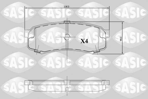 Sasic 6216122 - Тормозные колодки, дисковые, комплект autospares.lv