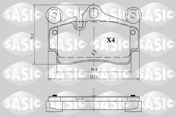 Sasic 6216127 - Тормозные колодки, дисковые, комплект autospares.lv