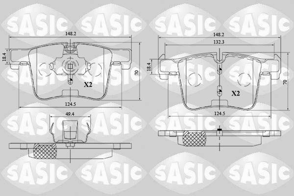 Sasic 6216173 - Тормозные колодки, дисковые, комплект autospares.lv