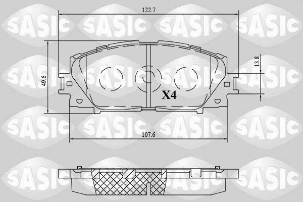 Sasic 6216201 - Тормозные колодки, дисковые, комплект autospares.lv