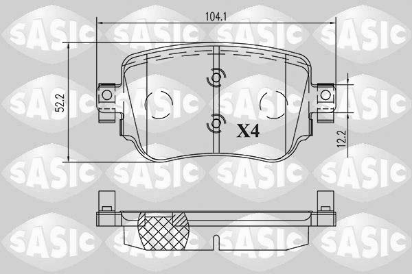 Sasic 6216217 - Тормозные колодки, дисковые, комплект autospares.lv