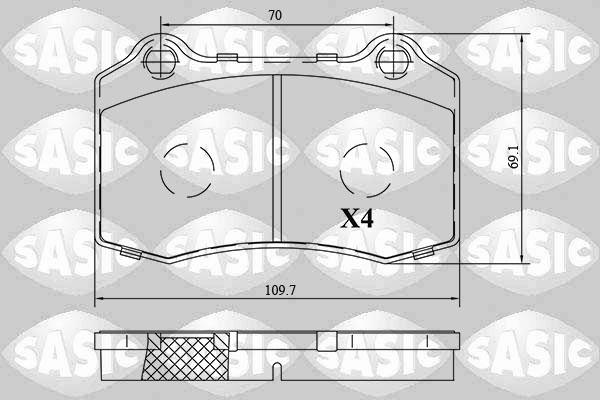 Sasic 6210093 - Тормозные колодки, дисковые, комплект autospares.lv