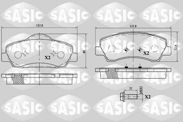 Sasic 6210049 - Тормозные колодки, дисковые, комплект autospares.lv