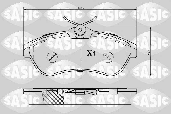 Sasic 6210044 - Тормозные колодки, дисковые, комплект autospares.lv