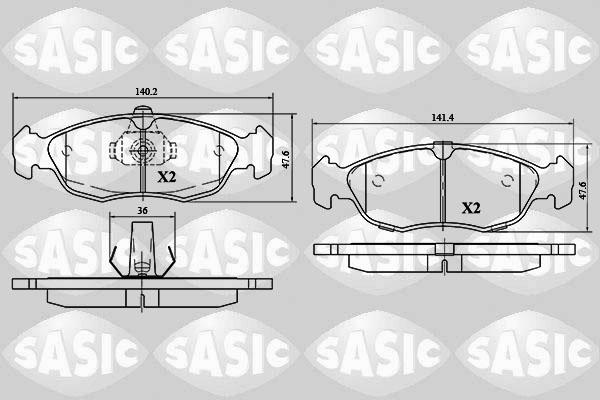 Sasic 6210048 - Тормозные колодки, дисковые, комплект autospares.lv