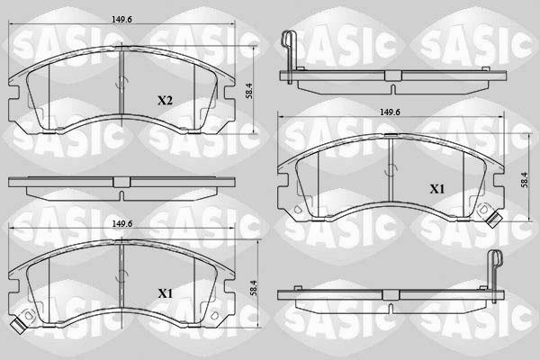 Sasic 6210059 - Тормозные колодки, дисковые, комплект autospares.lv